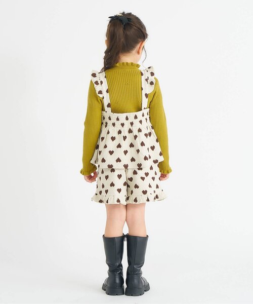 セットアップ 「ジュニア対応」ハート・フラワージャガードビスチェ＆フリルショートパンツセット キッズ 子供服 女の子 | apres les cours | 05