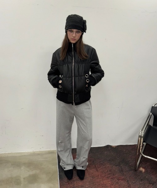 SHAGGIE（シャギー） コート アウター クロップドアイレットパッファー