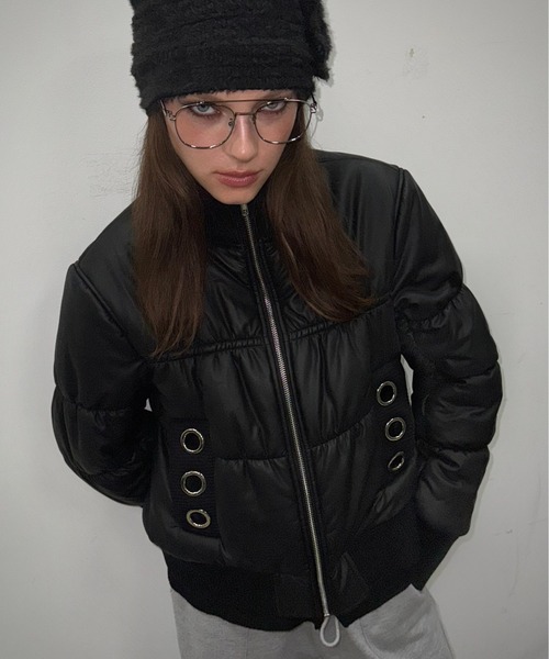 SHAGGIE（シャギー） コート アウター クロップドアイレットパッファー