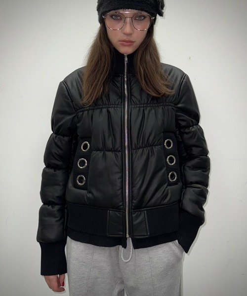 とるんぼーん SHAGGIE シャギー フェイクファーアウタージャケット黒 SHAGGIE（シャギー） ブルゾン アウター 「ViVi掲載」ファーブルゾン