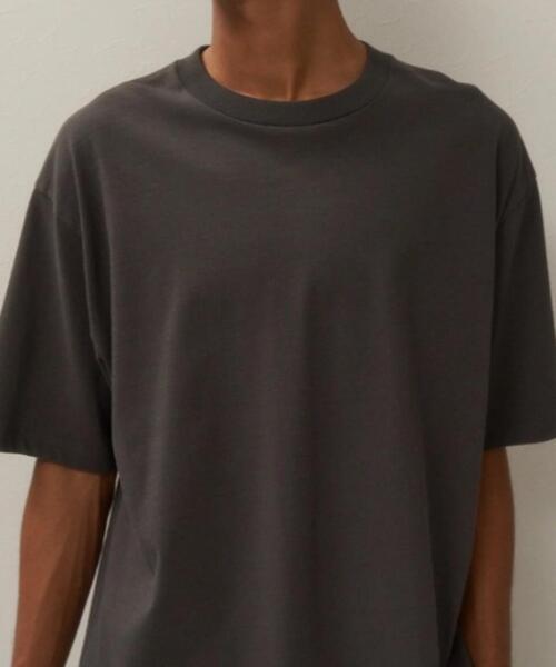 「ATON」 半袖Tシャツ 2 チャコールグレー メンズの画像