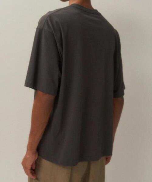 「ATON」 半袖Tシャツ 2 チャコールグレー メンズの画像