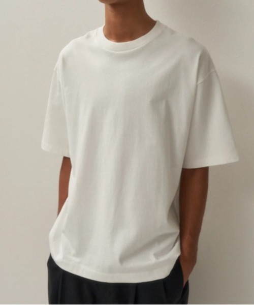 「ATON」 半袖Tシャツ 2 チャコールグレー メンズの画像