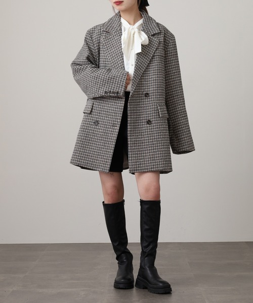 FUNALIVE（ファンアライブ） コート アウター チェック柄ダブル