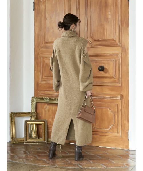 「Darich」 ニットワンピース FREE マスタード レディース_画像4