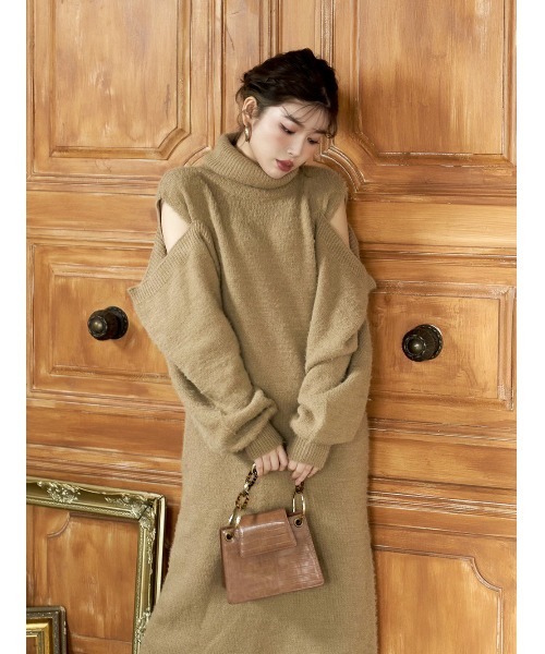 「Darich」 ニットワンピース FREE マスタード レディース_画像7