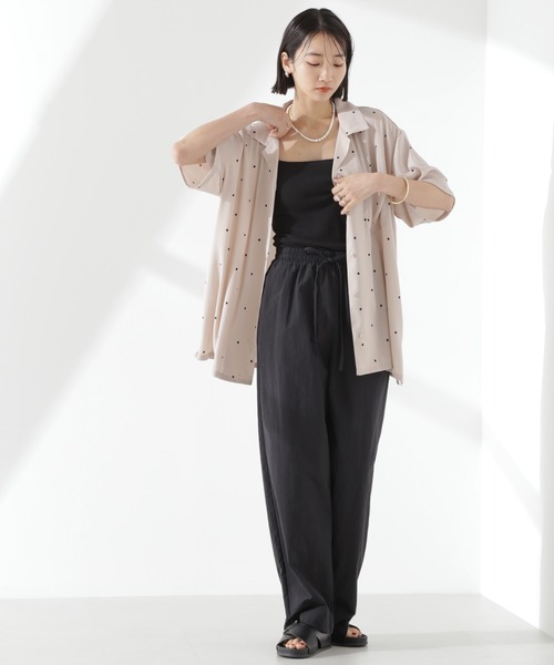 nonページ NANO universe（ナノ・ユニバース） イージーパンツ FREE ブラック