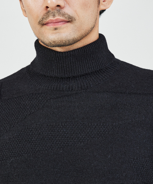 「ABAHOUSE GRAY」 長袖ニット 48 モカ メンズ_画像5