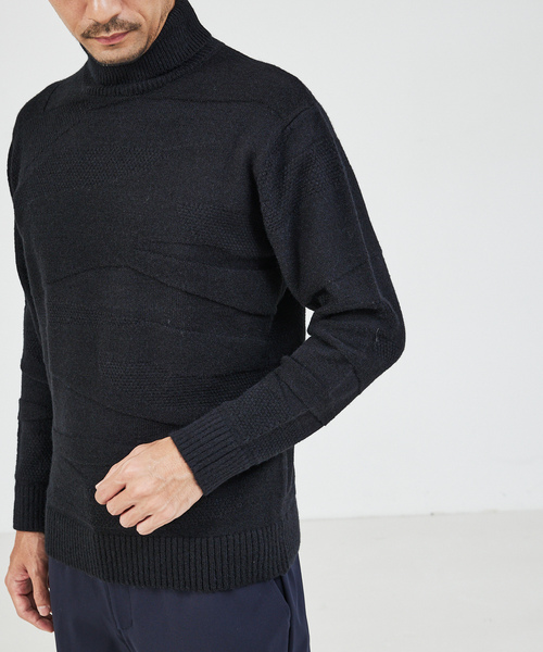 「ABAHOUSE GRAY」 長袖ニット 48 モカ メンズ_画像6