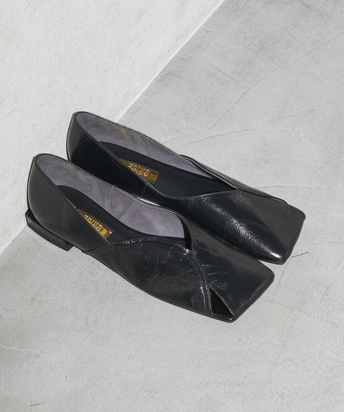 「GRISE」 フラットパンプス 22.5cm ブラック レディース_画像4