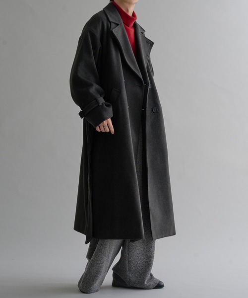 「epnok」 チェスターコート SMALL チャコールグレー メンズ_画像6