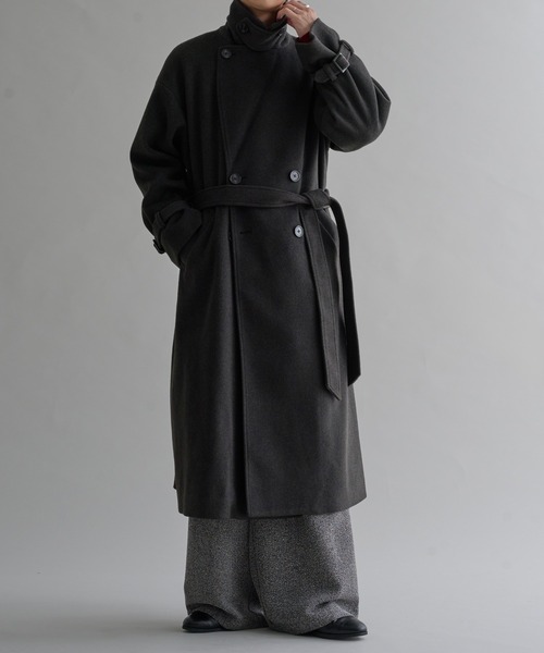 「epnok」 チェスターコート SMALL チャコールグレー メンズ_画像8