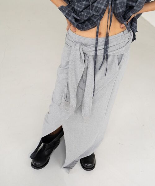 ロング スカート 「Geek Office / ギークオフィス」s/e/o / エスイーオー T LAYERED LONG SLIT SKIRT