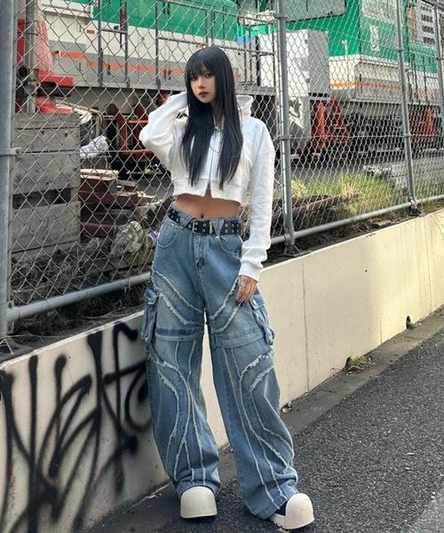 KsG カーゴパンツ フリンジポケットカーゴパンツ レディース メンズ