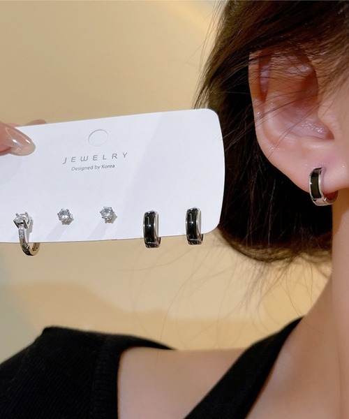 ピアス 「456754」フープ型ピアス6点セット(RZ) レディース メンズ