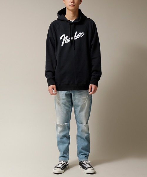 「NUMBER (N)INE」 プルオーバーパーカー 3 トップグレー メンズ_画像2
