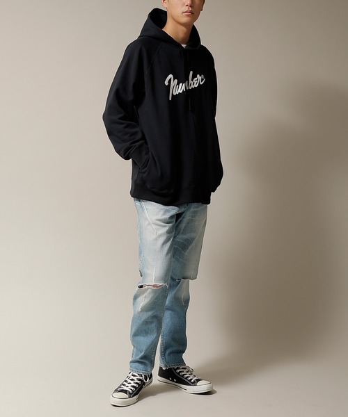 「NUMBER (N)INE」 プルオーバーパーカー 3 トップグレー メンズ_画像6