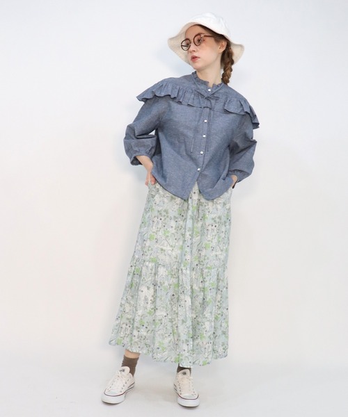 「haupia」 7分袖ブラウス MEDIUM オフホワイト レディース_画像5