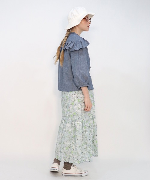 「haupia」 7分袖ブラウス MEDIUM オフホワイト レディース_画像6