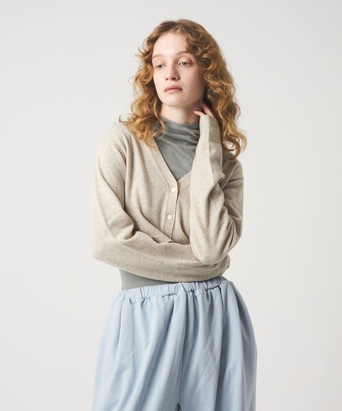 6 カーディガン 「6(ROKU)」ウールカシミヤ ショート カーディガン