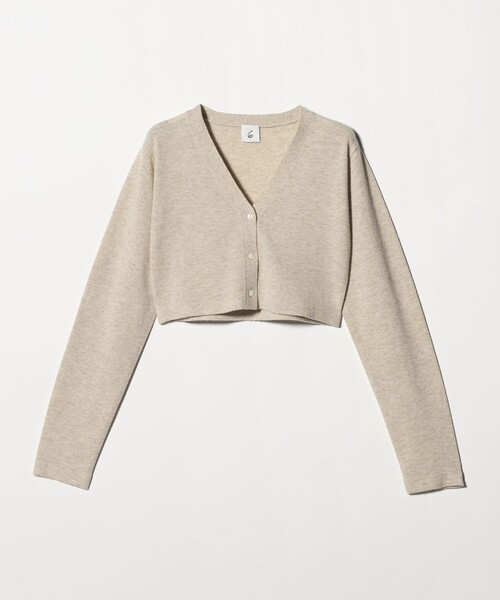 6 カーディガン 「6(ROKU)」ウールカシミヤ ショート カーディガン