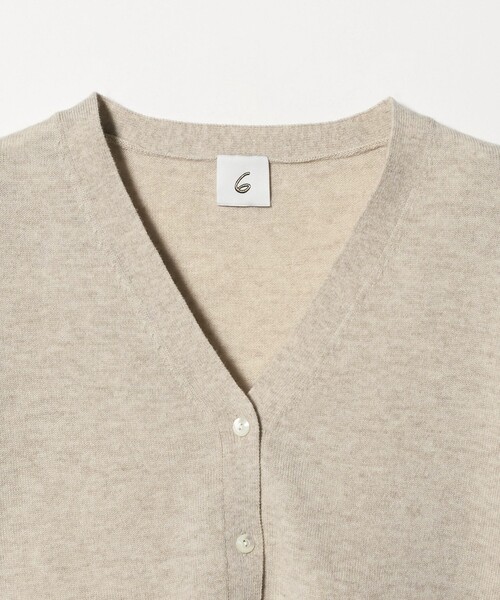 6 カーディガン 「6(ROKU)」ウールカシミヤ ショート カーディガン