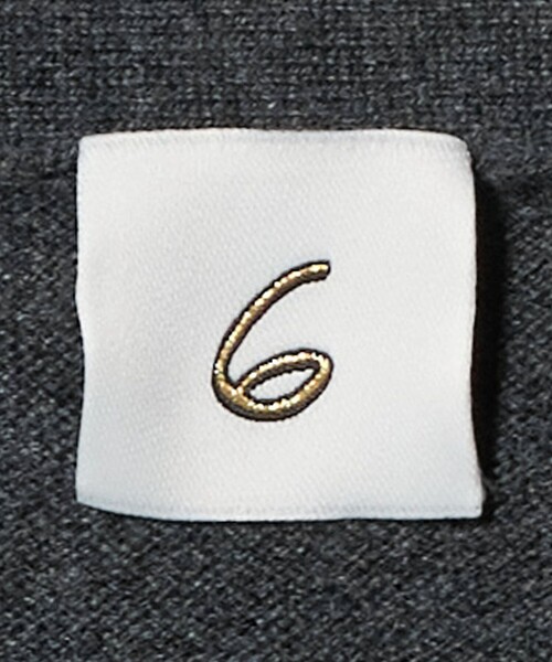 6 カーディガン 「6(ROKU)」ウールカシミヤ ショート カーディガン