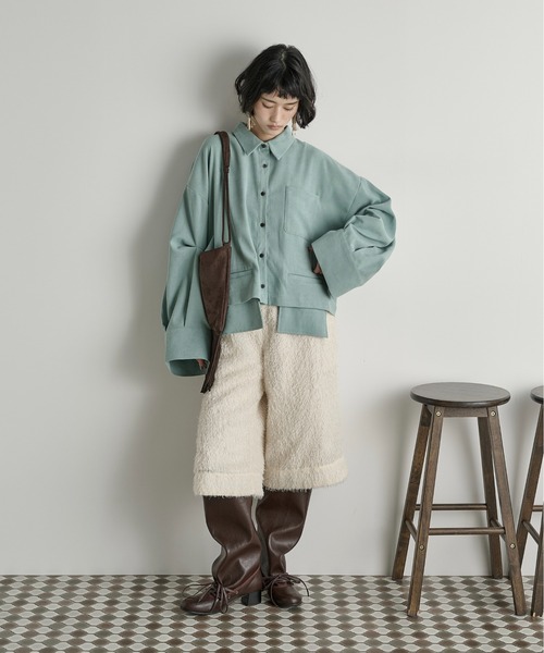 「THE YOn」 長袖シャツ FREE アイボリー レディース_画像3