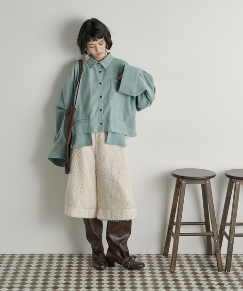 「THE YOn」 長袖シャツ FREE アイボリー レディース_画像4