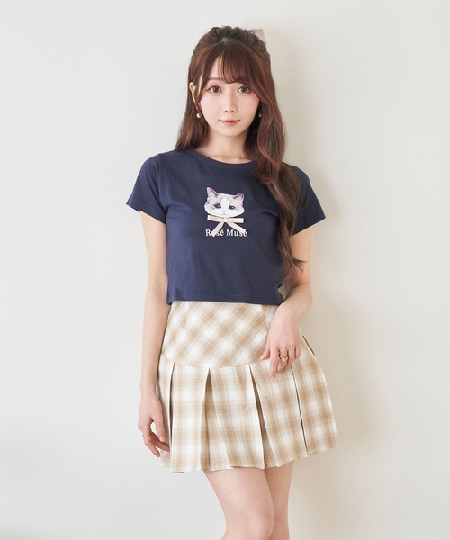 Rose Muse（ロゼミューズ） スカート Check pleats mini skirt