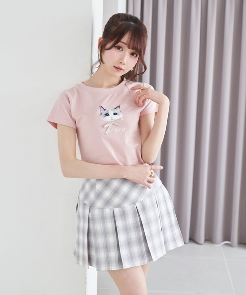 Rose Muse（ロゼミューズ） スカート Check pleats mini skirt