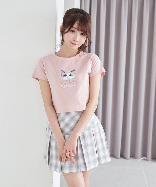 Rose Muse（ロゼミューズ） スカート Check pleats mini skirt
