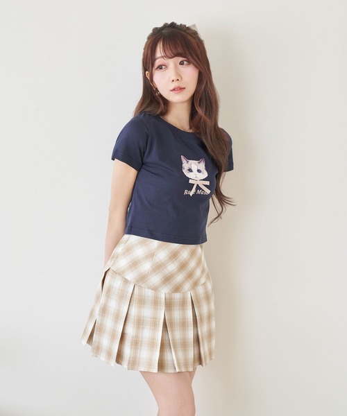 Rose Muse（ロゼミューズ） スカート Check pleats mini skirt