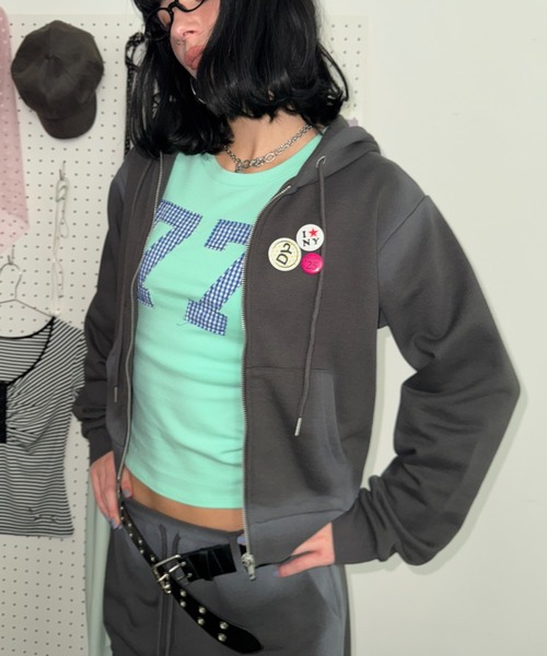 SHAGGIE（シャギー） パーカー フェードスプレーロゴスウェット