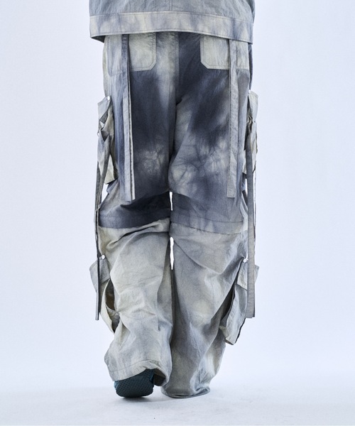 【即日匿名¨̮⃝】philtheory タイダイワッシャーテクノパンツ 1 S 白 PHILTHEORY パンツ Tie-dye washer techno pants / タイダイワッシャー
