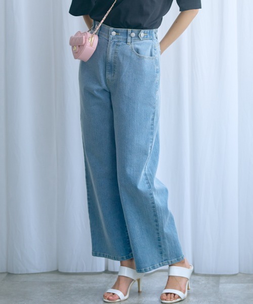 パンツ 「大きいサイズ」バック編み上げデニムパンツ marun レディース_2