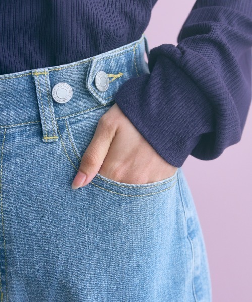 パンツ 「大きいサイズ」バック編み上げデニムパンツ marun レディース_22