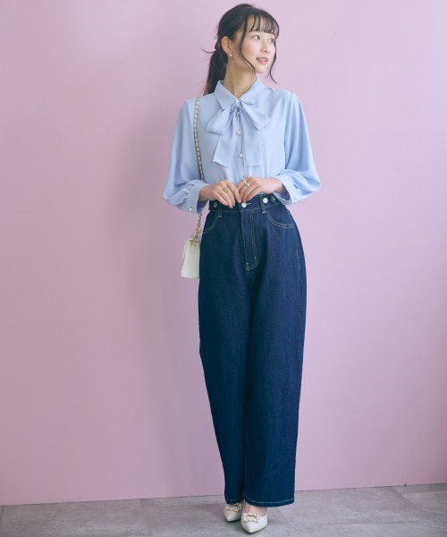 パンツ 「大きいサイズ」バック編み上げデニムパンツ marun レディース_18
