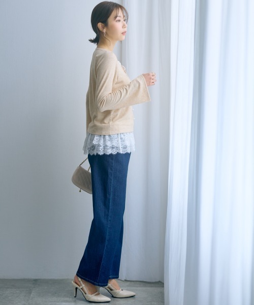 パンツ 「大きいサイズ」バック編み上げデニムパンツ marun レディース_15