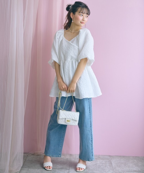 パンツ 「大きいサイズ」バック編み上げデニムパンツ marun レディース_9