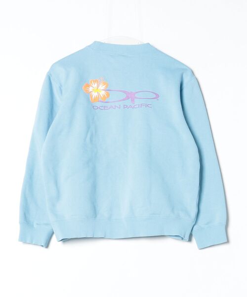 「OP Ocean Pacific」 ワンポイント長袖カットソー M ブルー レディース_画像2