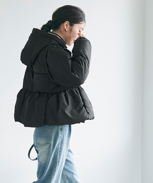 「coca(coca)」 中綿ブルゾン L ブラック レディース_画像6