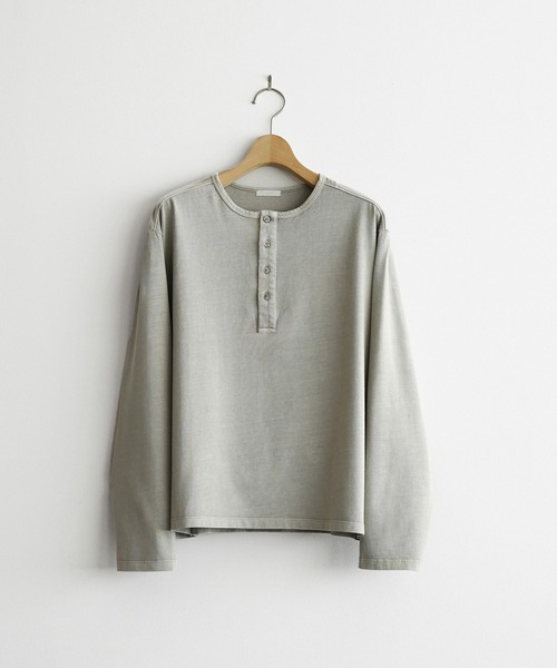 WYM LIDNM tシャツ PIGMENT DYED HENLEY L/S TEE メンズ レディース