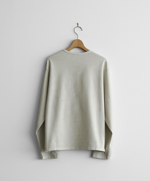 WYM LIDNM ヘンリーネック tシャツ PIGMENT DYED HENLEY L/S TEE