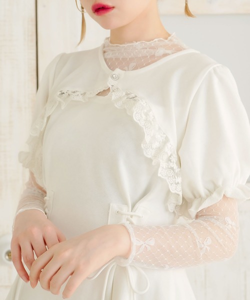 「DearMyLoveRose」 半袖ワンピース M-L ベージュ レディース_画像2