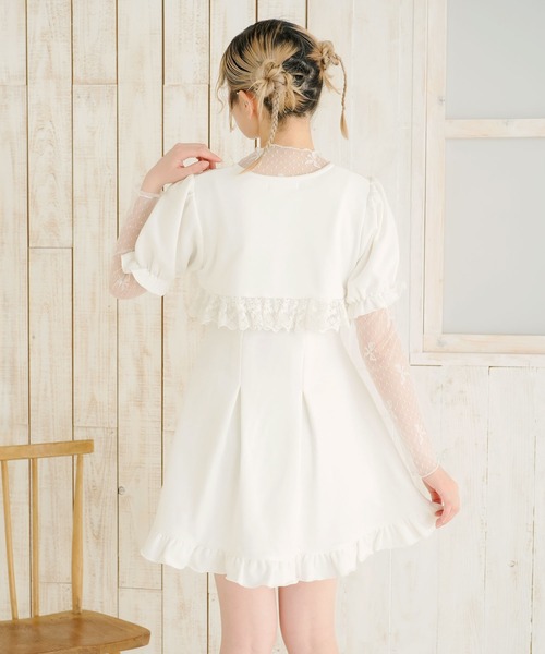 「DearMyLoveRose」 半袖ワンピース M-L ベージュ レディース_画像4