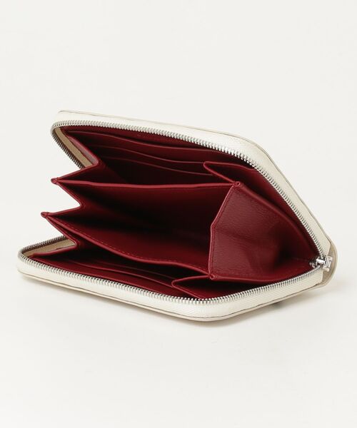 「J&M DAVIDSON 」 花柄財布 - ホワイト レディース_画像4