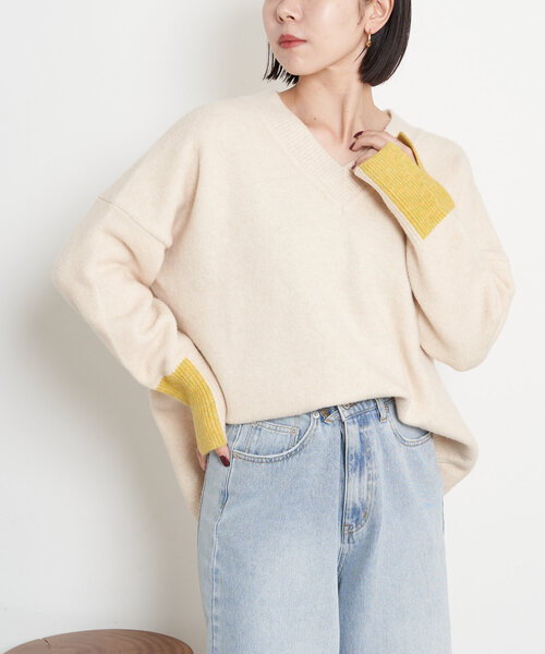 「Jena espace merveilleux」 長袖ニット FREE アイボリー レディース_画像7