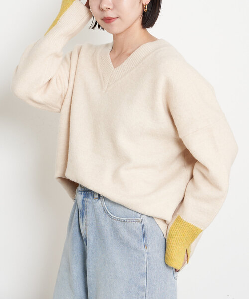 「Jena espace merveilleux」 長袖ニット FREE アイボリー レディース_画像8