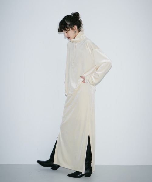 「HANNE」 スカート S クリーム レディース_画像2